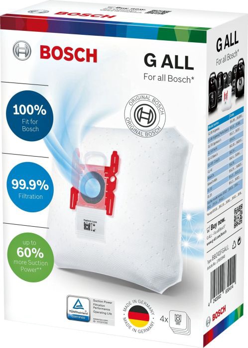 Dulkių siurblio maišelis Bosch BBZ41FGALL, 4 vnt.