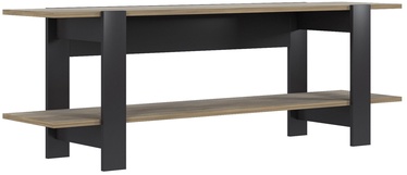 TV staliukas Kalune Design Venezia, juodas/riešuto, 150 cm x 50 cm x 35 cm