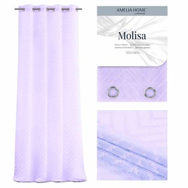 Dienas aizkari AmeliaHome Molisa Eyelets, violeta, 270 cm x 140 cm