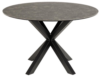 Pusdienu galds Actona Heaven Fairbanks, melna, 1190 mm x 1190 mm x 755 mm