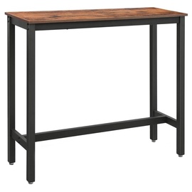 Baro stalas Songmics, rudas/juodas, 120 cm x 40 cm x 100 cm