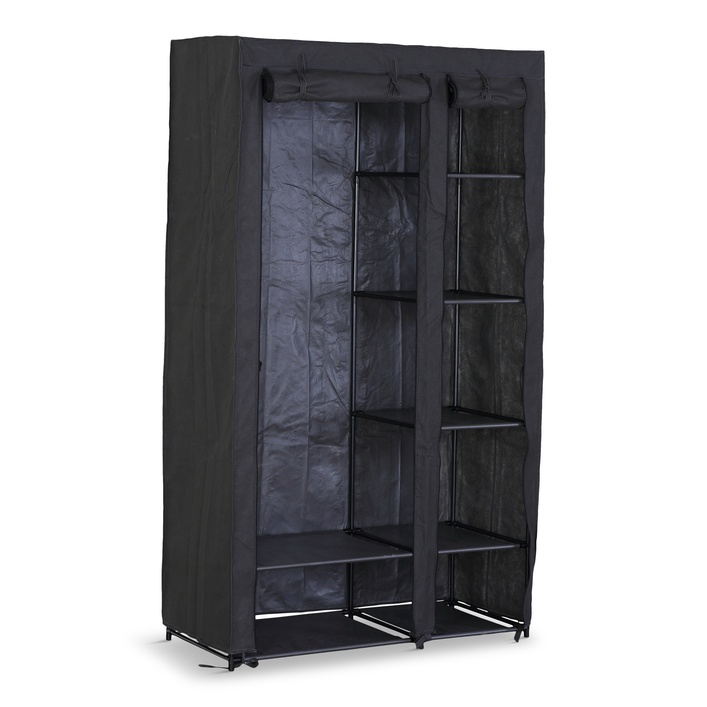 Riidekapp Domoletti M, hall, 100 cm x 46 cm x 174 cm