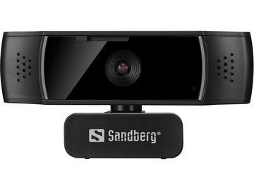 Internetinė kamera Sandberg Autofocus DualMic, juoda, CMOS