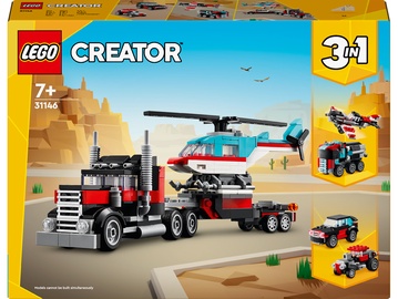 Konstruktors LEGO® Creator Kravas auto ar platformu un helikopteru 31146