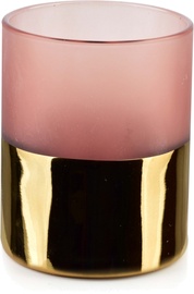 Подсвечник Mondex Rita HTID1070, стекло, Ø 100 см, 12.5 см, золотой/розовый