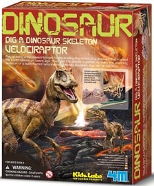 Konstruktors 4M Dinosaury Velociraptor, bēša/violeta