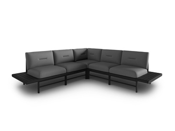 Kampinė lauko sofa Calme Jardin Hawai, pilka, 245 cm x 245 cm x 74 cm