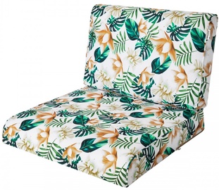 Sēdekļu spilvenu komplekts Hobbygarden Nel R3 NELBIK11, balta/zaļa/oranža, 39 x 70 cm