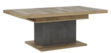 Журнальный столик Forte Ricciano, серый/дубовый, 120 см x 70 см x 46.9 см
