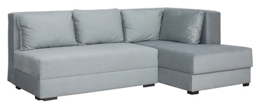 Stūra dīvāns Bodzio Judyta Classic, pelēka, labais, 155 x 225 x 77 cm