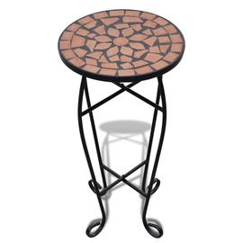 Цветочницa VLX Side Table Terracotta, 30 см x 60 см x 30 см, коричневый/черный