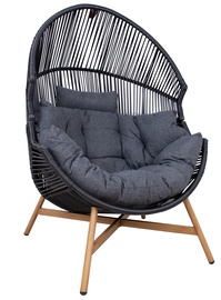 Садовый стул Home4you Helsinki, коричневый/черный, 98 см x 101 см x 142 см
