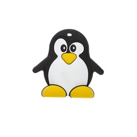 Прорезыватель Bocioland Penguin, белый/черный