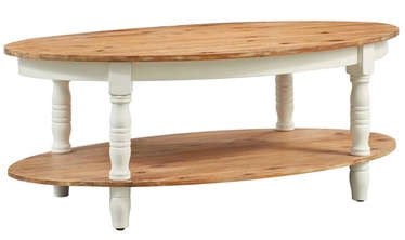 Kafijas galdiņš VLX Coffee Table, brūna/balta, 1020 mm x 625 mm x 420 mm