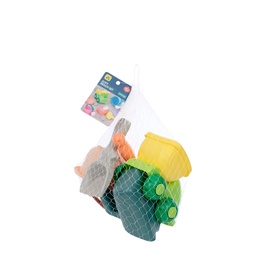 Smilšu kastes rotaļlietu komplekts MINKŠTI, daudzkrāsains