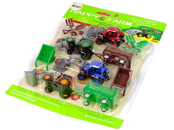 Transporta rotaļlietu komplekts Lean Toys Happy Farm 12129, daudzkrāsaina