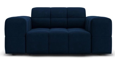 Fotelis Micadoni Home Jennifer Velvet, tamsiai mėlyna, 124 cm x 102 cm x 70 cm
