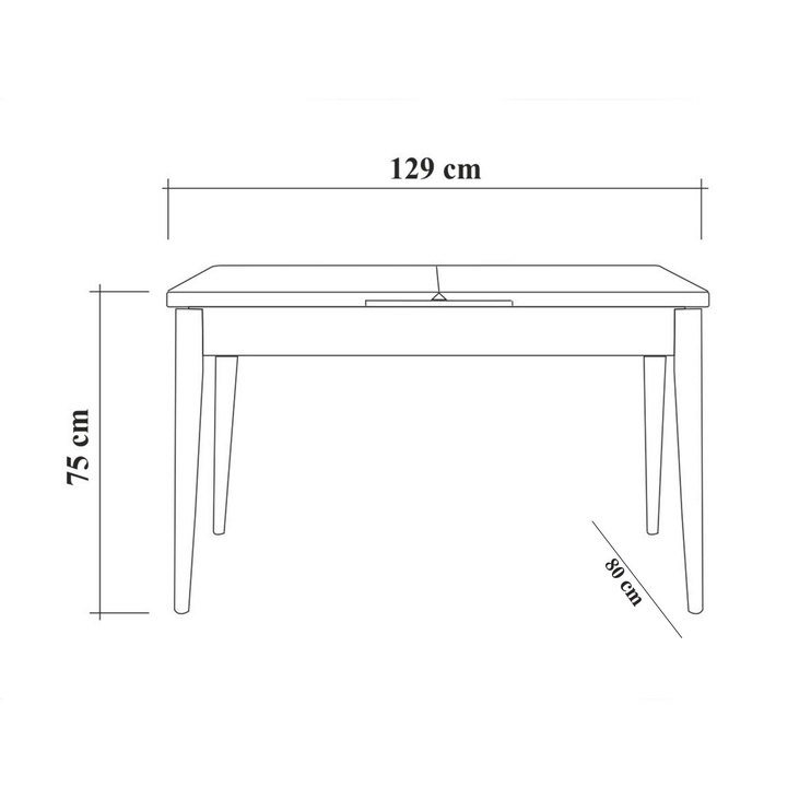 Ēdamistabas komplekts Kalune Design Vina 0701 - 3, pelēks/valrieksts