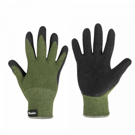 Рабочие перчатки перчатки Bradas Termo Grip, полиэстер/латекс, черный/зеленый, 11, 6 шт.