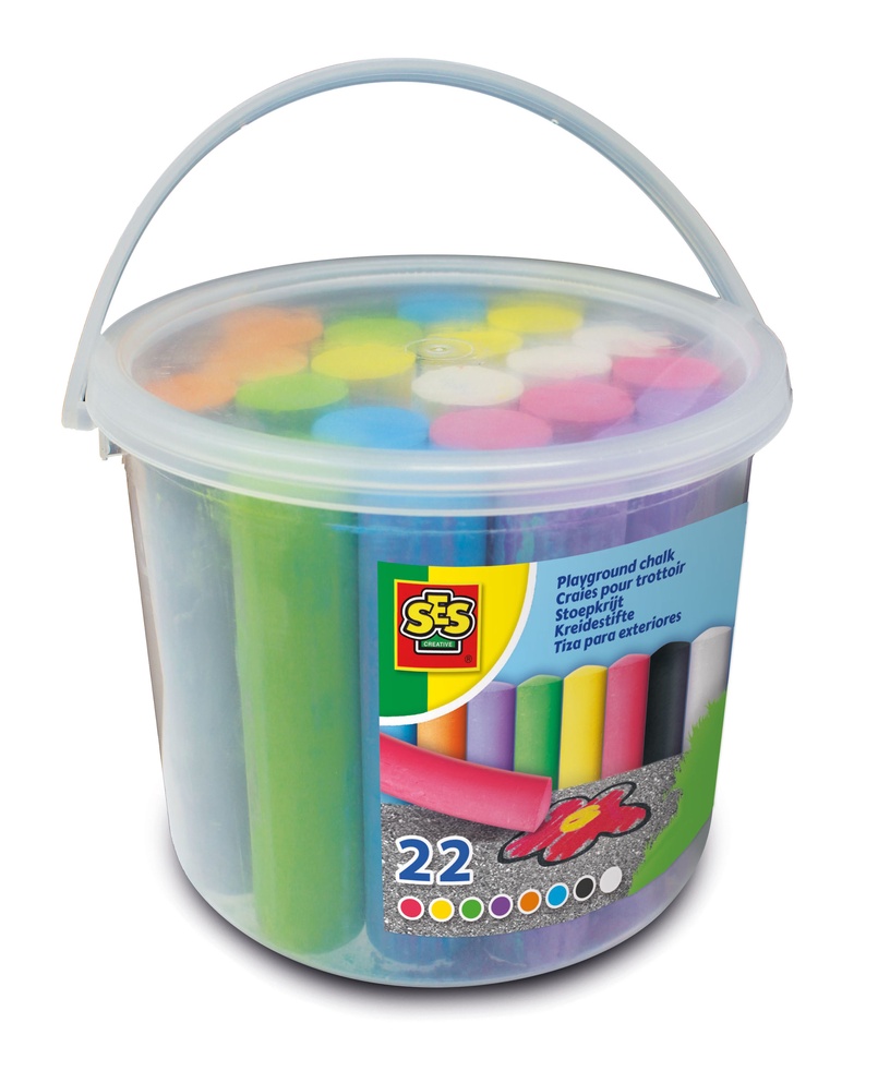 Kriidid SES Creative Playground Chalks, mitmevärviline, 22 tk