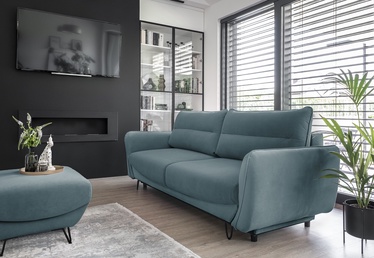 Dīvāns Silva Velvetmat 100, zila, 90 x 236 x 90 cm