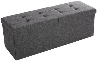 Пуф Songmics Ottoman Storage Bench, серый, 110 см x 38 см x 38 см