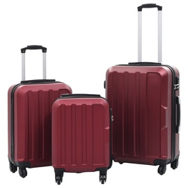 Koferu komplekts VLX Hardcase 91874, sarkana, 660 x 410 x 240 mm