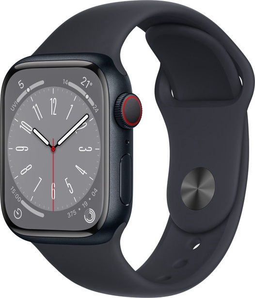 Nutikell Apple Watch Series 8 GPS + Cellular 41mm Aluminum LT, must