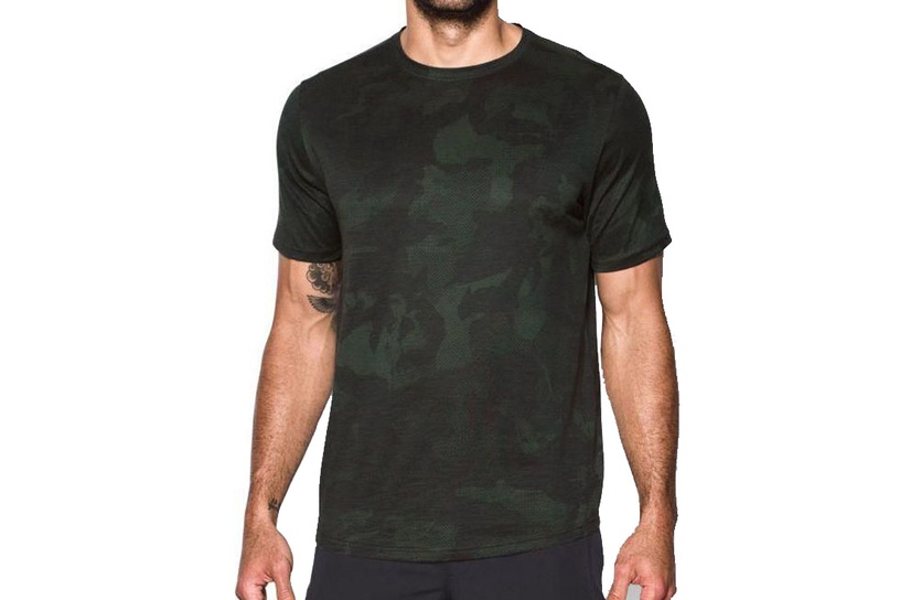 T-krekls, vīriešiem Under Armour, brūna/zaļa, XS