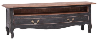 TV-laud VLX Solid Reclaimed Wood 283901, must/puu, 1200 mm x 300 mm x 400 mm