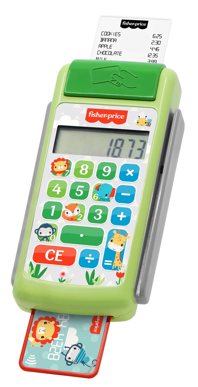 Poe mänguasjad, poe mänguasjad, kaardilugeja Mattel Fisher Price Play & Pay PIN Machine, roheline