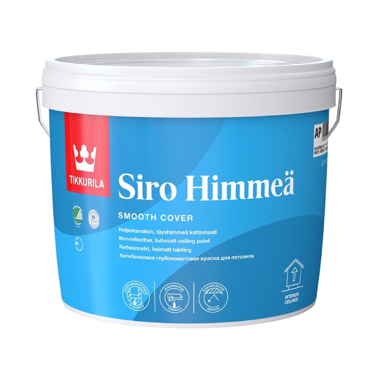 Краски для потолков Tikkurila Siro Himmea, белый, 2.7 л