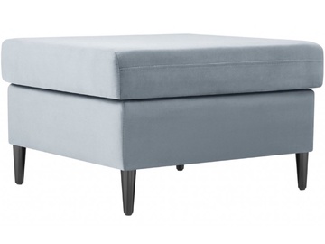 Пуф Micadoni Home Moghan Velvet, черный/голубой, 70 см x 70 см x 45 см