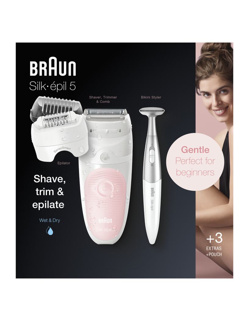 Epilaator Braun Silk-épil 5 SES5820, valge/roosa