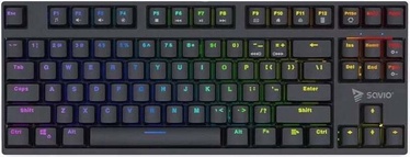 Клавиатура Savio RAMPAGE Outemu Red EN, черный, беспроводная