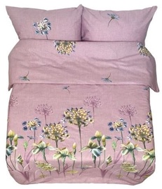 Gultas veļas komplekts Rustilė Exotic Flowers 1888, rozā/daudzkrāsaina, 135x200 cm