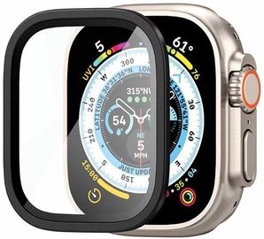 Ekraani kaitseklaas Spigen ALM Glas.Tr Slim Pro Apple Watch Ultra (49mm), läbipaistev/must