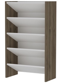 Jalatsikapp Kalune Design Nil 4, valge/pähklipuu, 60 mm x 29.8 mm x 100 mm