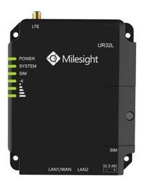 4G modems Milesight UR32L-L04EU, melna