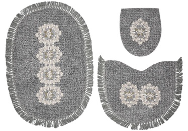 Tualetes poda paklājiņš Foutastic Queen 299ANR1507, antracīta, 60 cm x 110 cm
