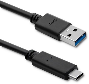 Провод Qoltec USB 3.1 To USB 3.0 USB 3.1 C, USB 3.0 A male, 1.8 м, черный