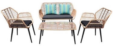 Комплект уличной мебели Garden Select, синий/серый/светло-коричневый, 4 места