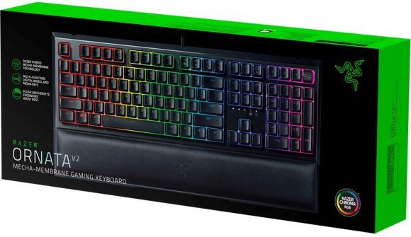 Клавиатура Razer Ornata V2 Ornata V2 Razer Hybrid Mecha-Membrane EN, черный