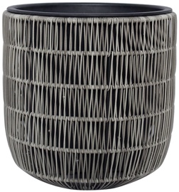 Puķu pods Home4you Wicker 38090, pelēka, Ø 350 mm
