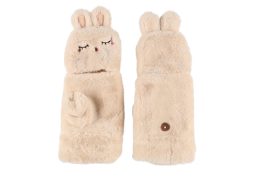 Перчатки осень, детские Acces Bunny, розовый/бежевый