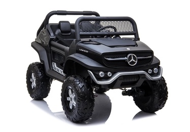 Bezvadu automašīna Lean Toys Mercedes Unimog, melna
