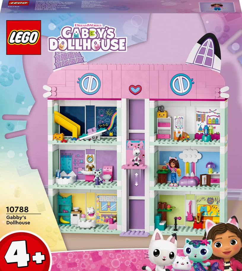Konstruktor LEGO® Gabby's Dollhouse™ Gabby nukumaja 10788, 498 tk