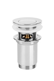 Прессуемый нижний клапан Invena, 6.2 см, хромовый