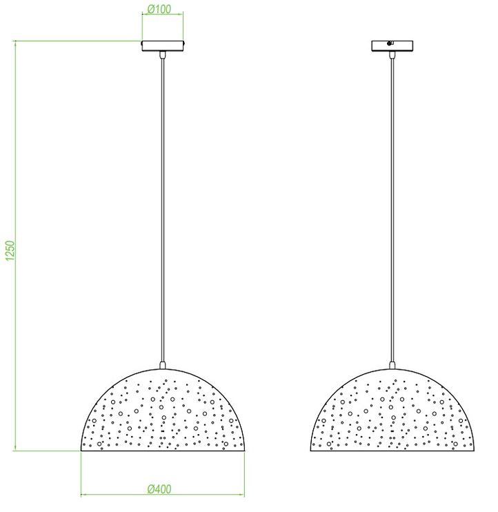 Lampa Easylink P16051A-D40-WH, karināms, 60 W, E27