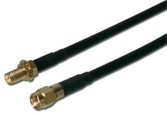 Kaabel Digitus LAN Antenna Extension cable SMA male reverse, SMA female reverse, 5 m, must